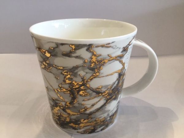 Porzellan Tassen (Marmor Gold Grau)